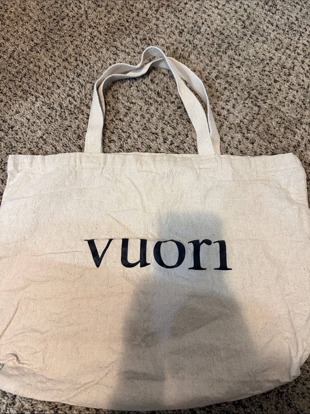 Vuori The Rise The Shine Large Natural Canvas Tote Bag